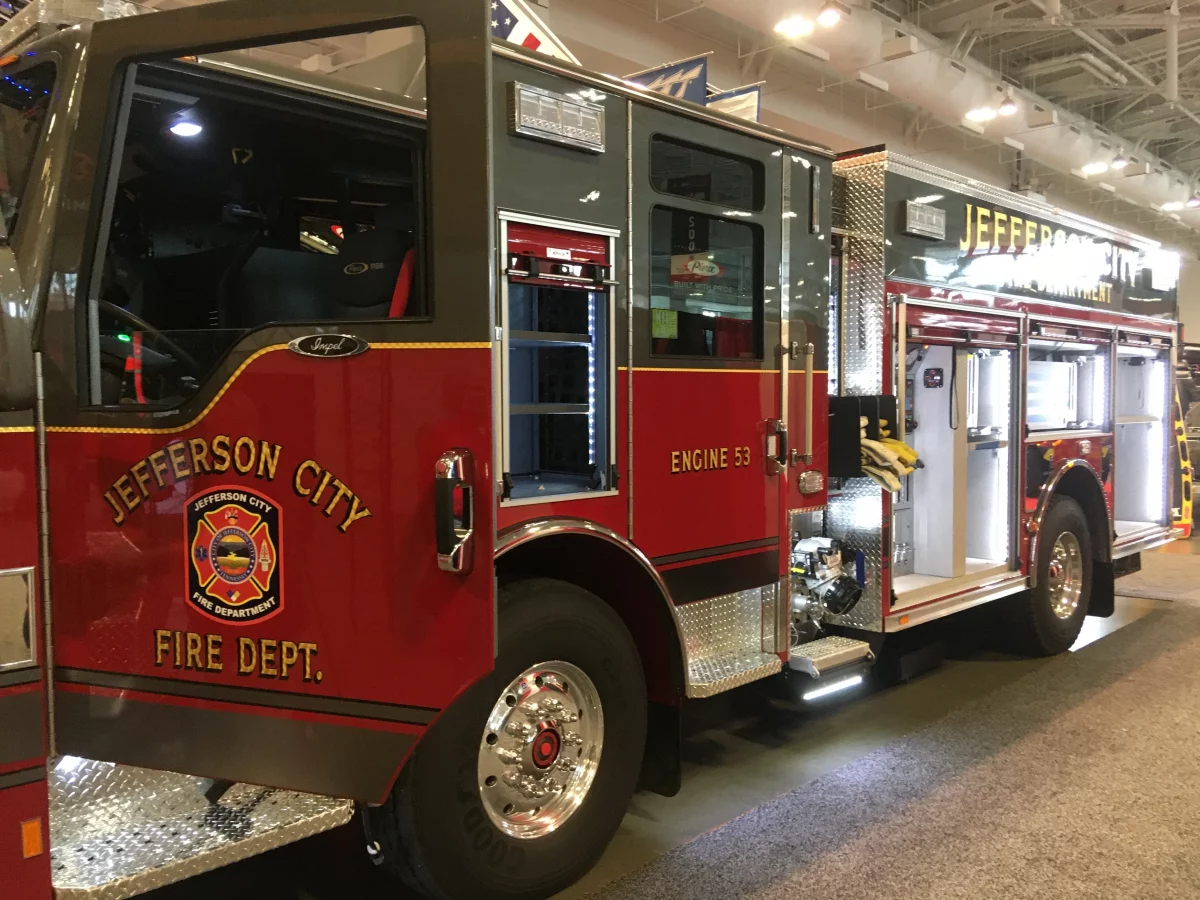 The side of a Jefferson City Fire Department truck at the 2019 Firehouse Expo